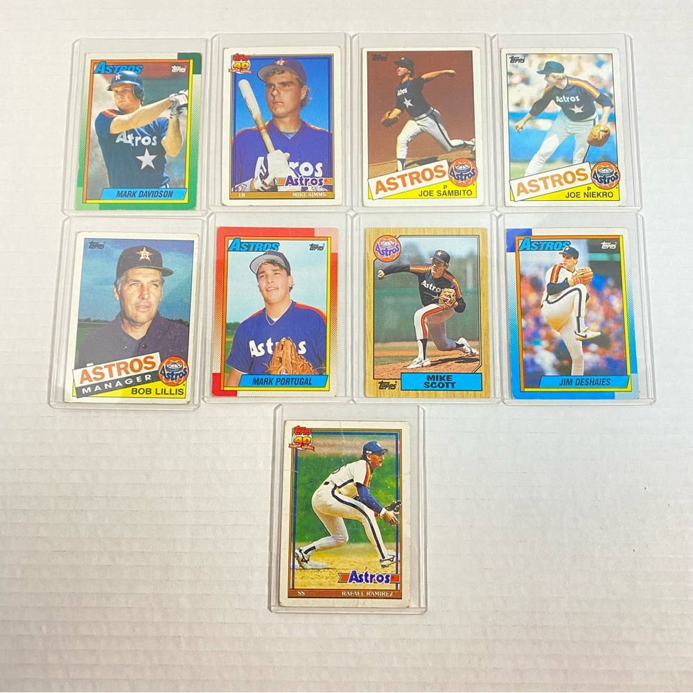 Astros Baseball Card Lot of 9